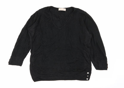 Womens UK Size 10 Per Una Black Pullover Jumper