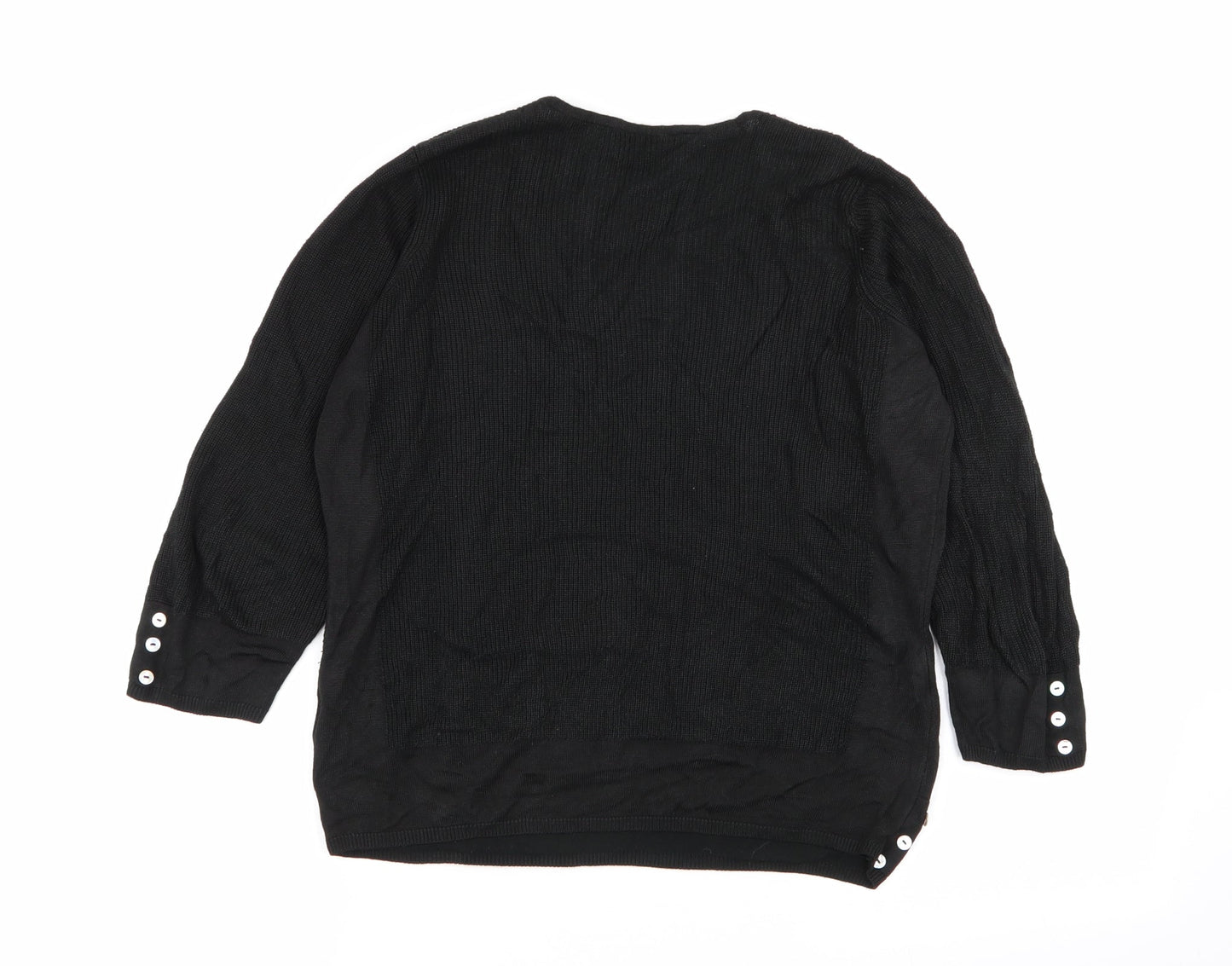 Womens UK Size 10 Per Una Black Pullover Jumper