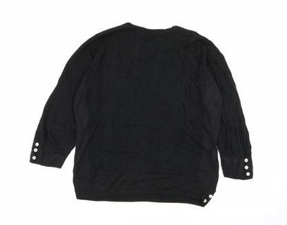 Womens UK Size 10 Per Una Black Pullover Jumper