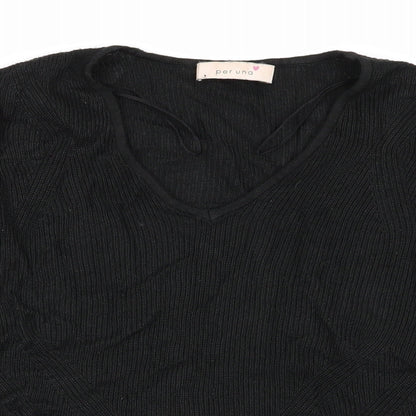Womens UK Size 10 Per Una Black Pullover Jumper