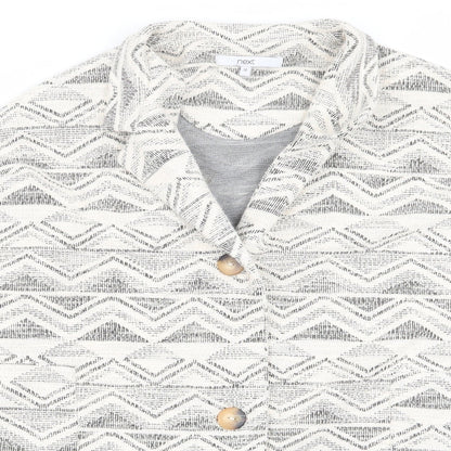 NEXT Womens Multicoloured Geometric  Overcoat Coat Size 12