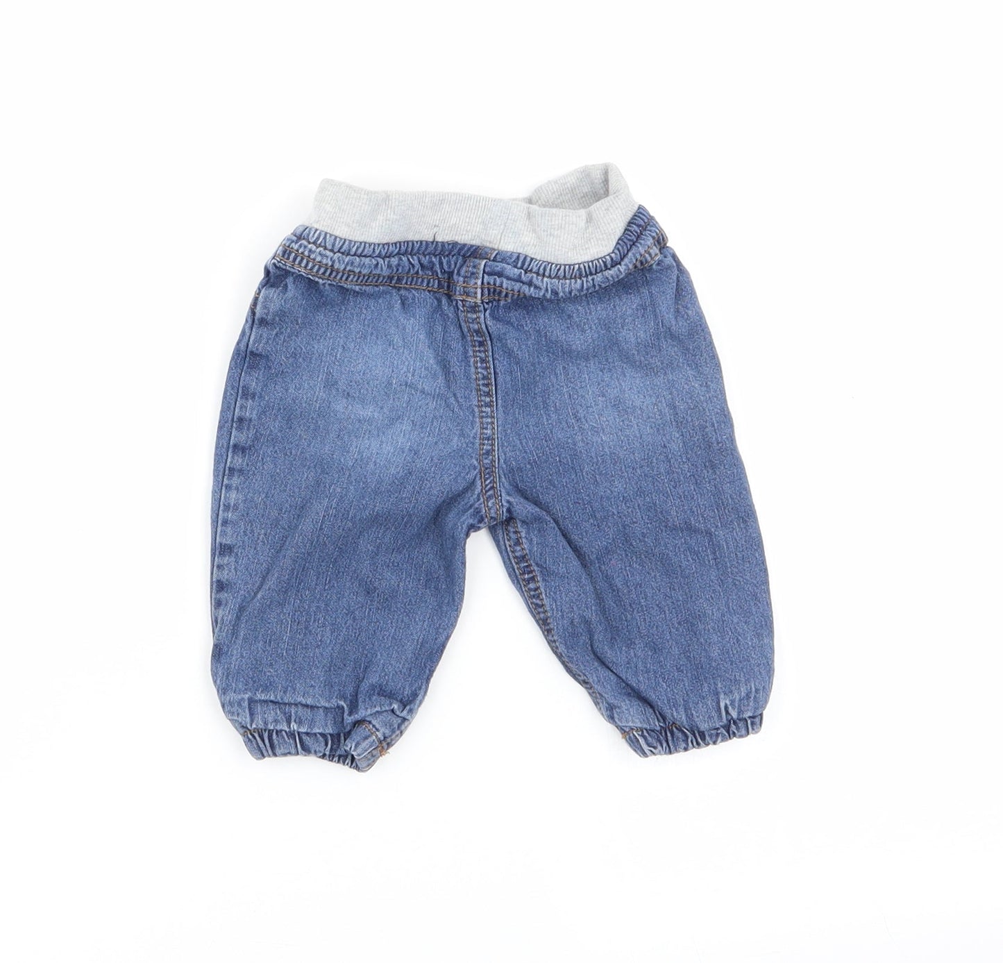 F&F Boys Blue   Cargo Trousers Size 3-6 Months