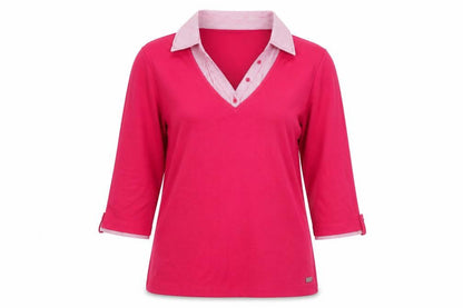 Womens UK Size 14 tigi Red Basic Polo