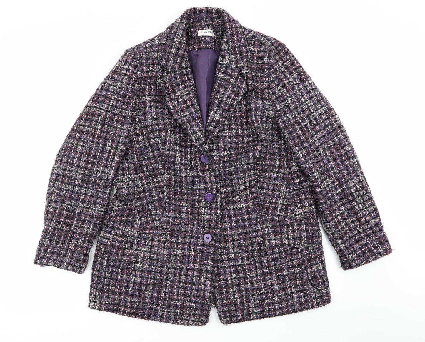 Womens UK Size 16 Damart Multicoloured Overcoat