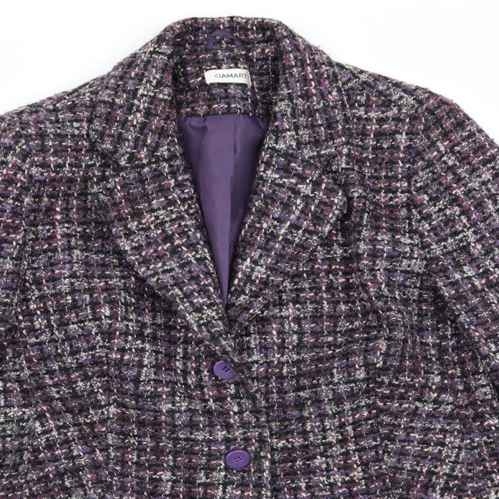 Womens UK Size 16 Damart Multicoloured Overcoat