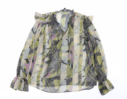 Womens UK Size 10 NEXT Multicoloured Basic Blouse
