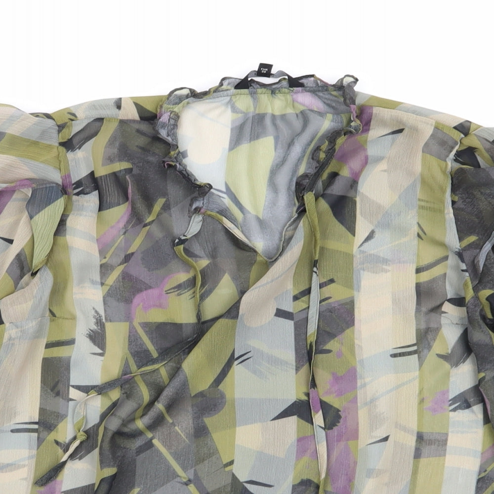 Womens UK Size 10 NEXT Multicoloured Basic Blouse