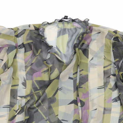 Womens UK Size 10 NEXT Multicoloured Basic Blouse
