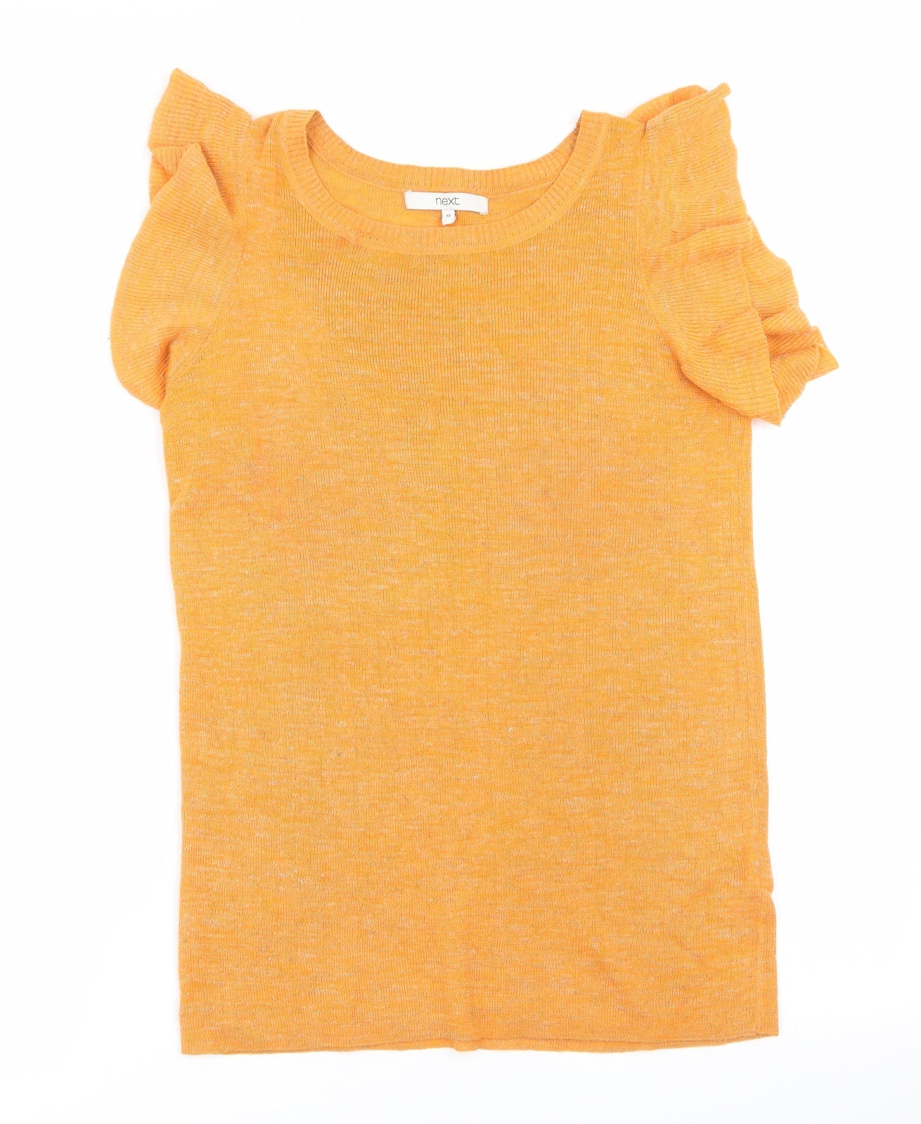 Womens UK Size 10 NEXT Orange Basic T-Shirt