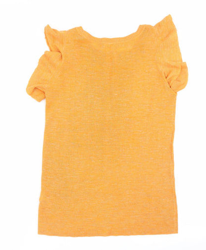 Womens UK Size 10 NEXT Orange Basic T-Shirt