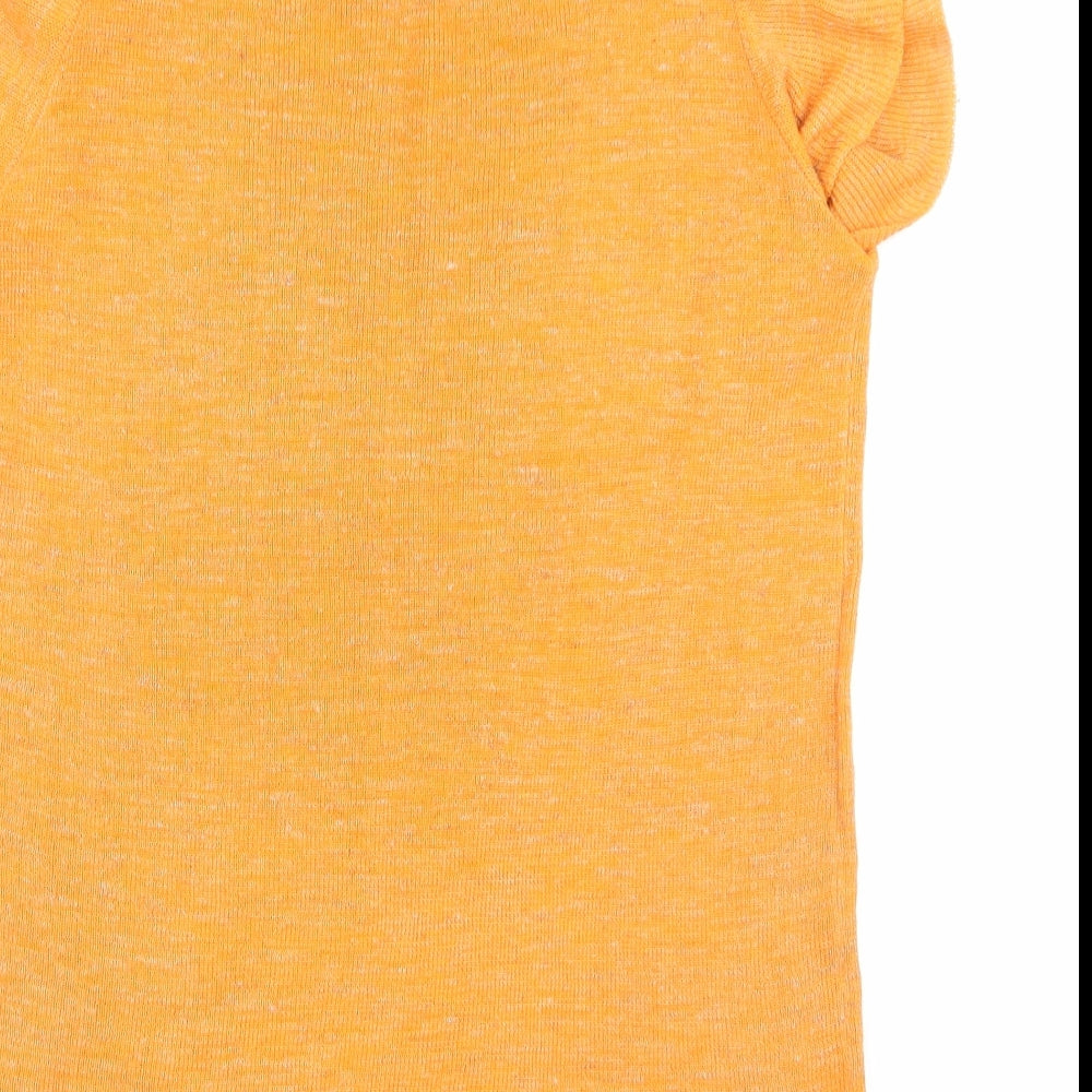 Womens UK Size 10 NEXT Orange Basic T-Shirt