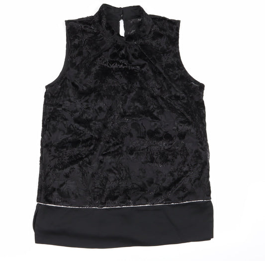 Womens UK Size 10 NEXT Black Basic Blouse