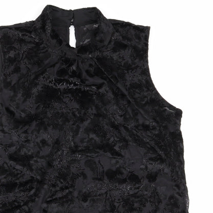 Womens UK Size 10 NEXT Black Basic Blouse