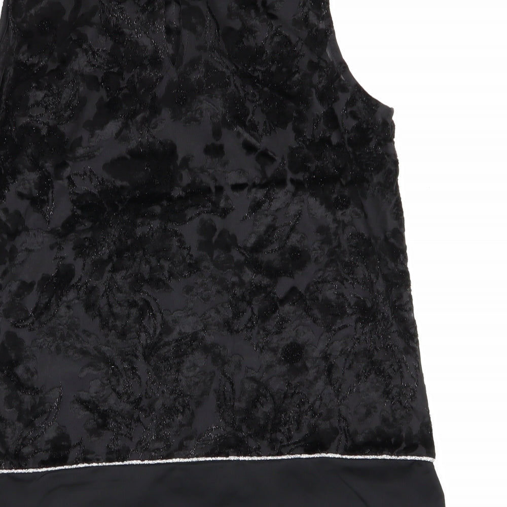 Womens UK Size 10 NEXT Black Basic Blouse