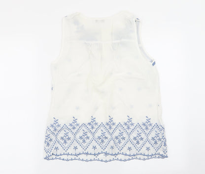 Womens UK Size 10 NEXT White Basic Blouse