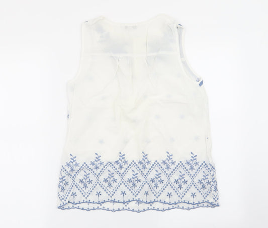 Womens UK Size 10 NEXT White Basic Blouse