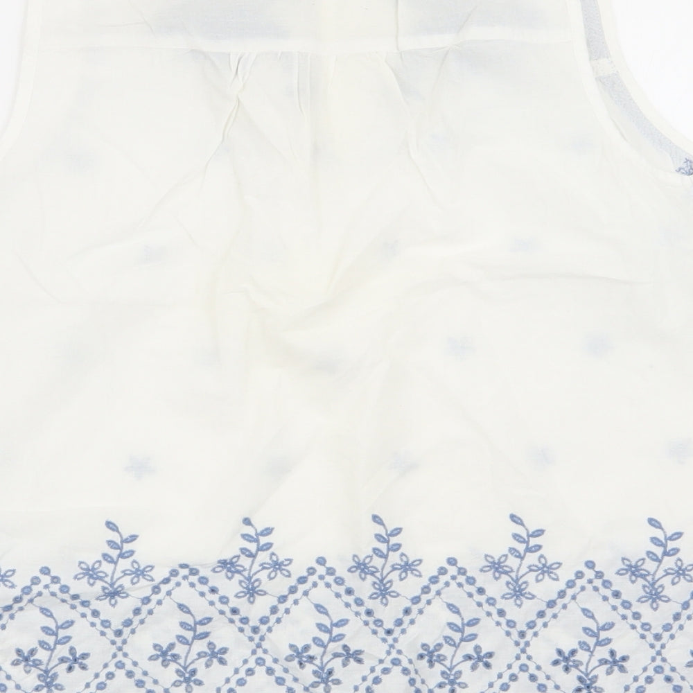 Womens UK Size 10 NEXT White Basic Blouse