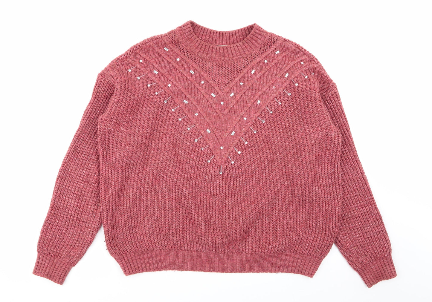 Womens UK Size S NEXT Red Pullover Jumper