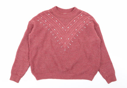Womens UK Size S NEXT Red Pullover Jumper