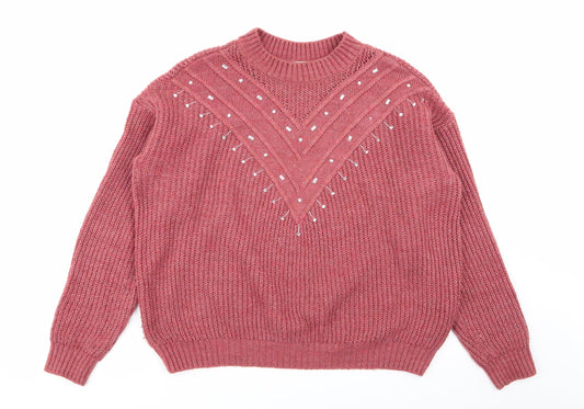 Womens UK Size S NEXT Red Pullover Jumper