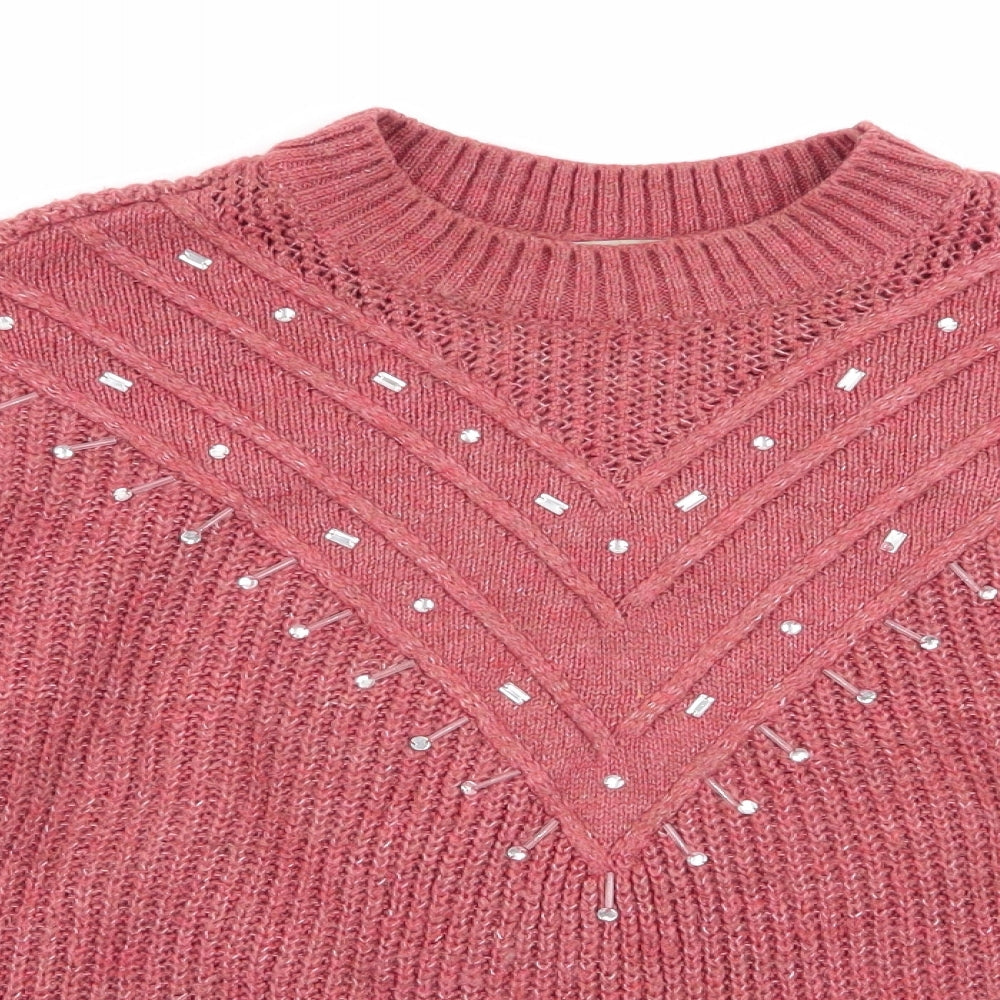 Womens UK Size S NEXT Red Pullover Jumper