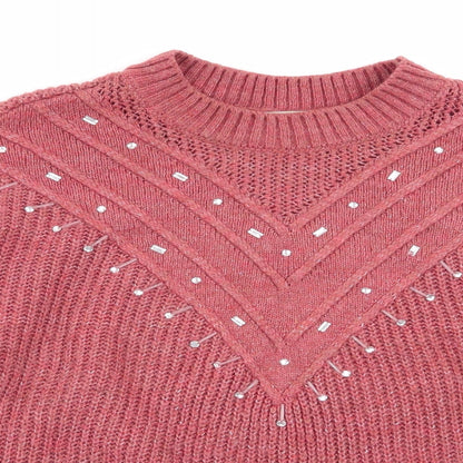 Womens UK Size S NEXT Red Pullover Jumper