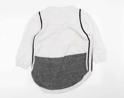 Back view of Rockmans women’s multicoloured jumper, size M