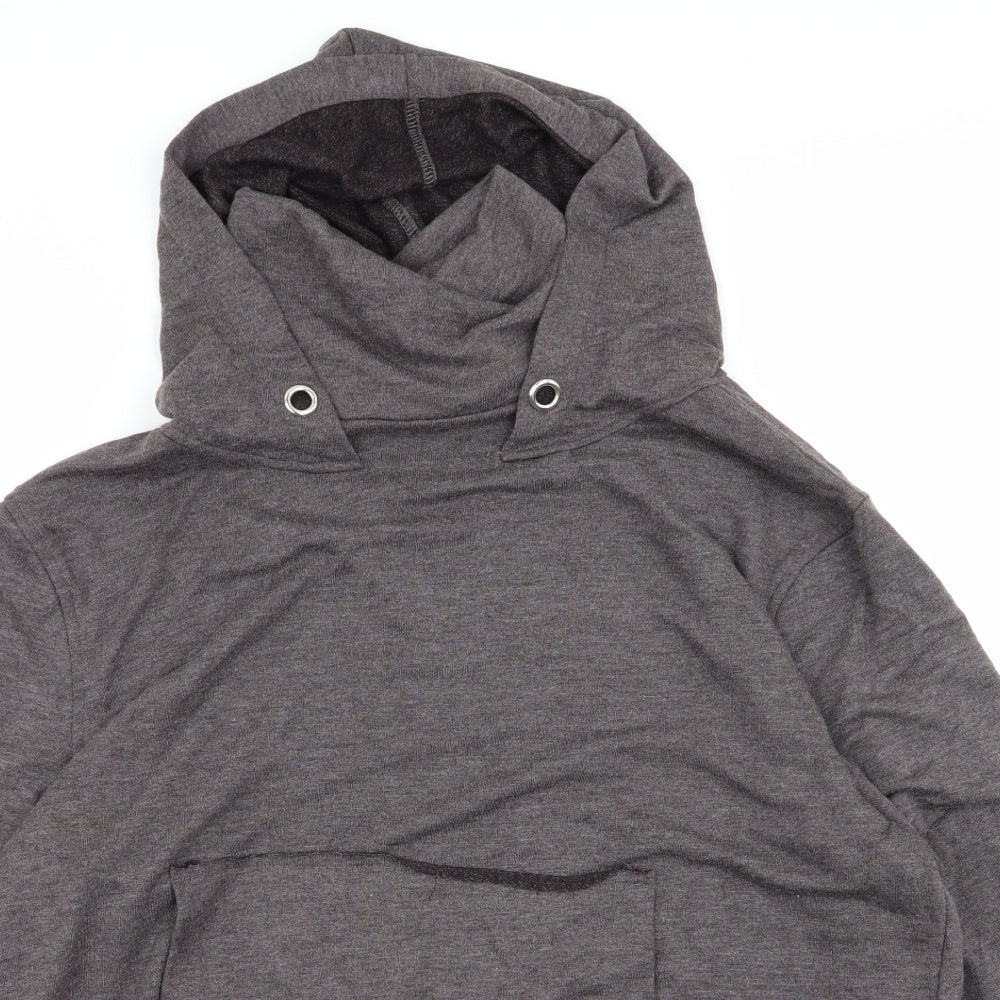 Close-up detail of UMGEE women’s grey jumper, size L