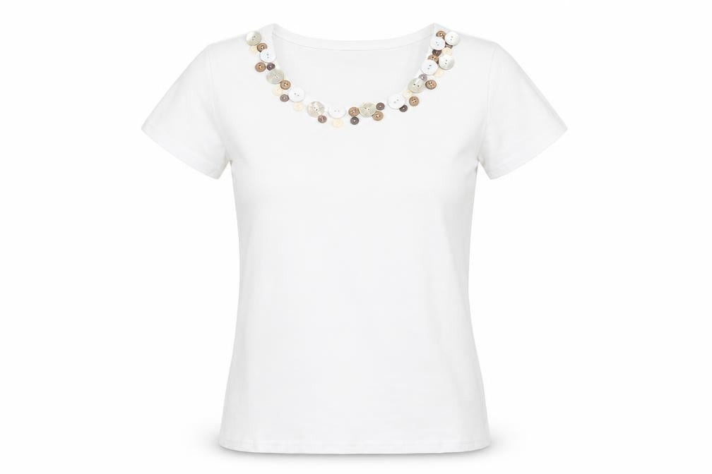 Womens UK Size S text White Basic T-Shirt
