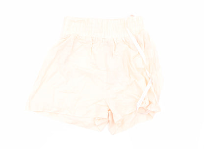 Missguided Womens Pink   Cut-Off Shorts Size 4 - Stretch waistband