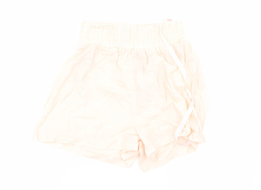 Missguided Womens Pink   Cut-Off Shorts Size 4 - Stretch waistband