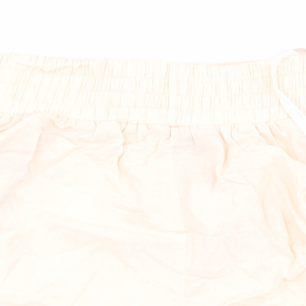 Missguided Womens Pink   Cut-Off Shorts Size 4 - Stretch waistband