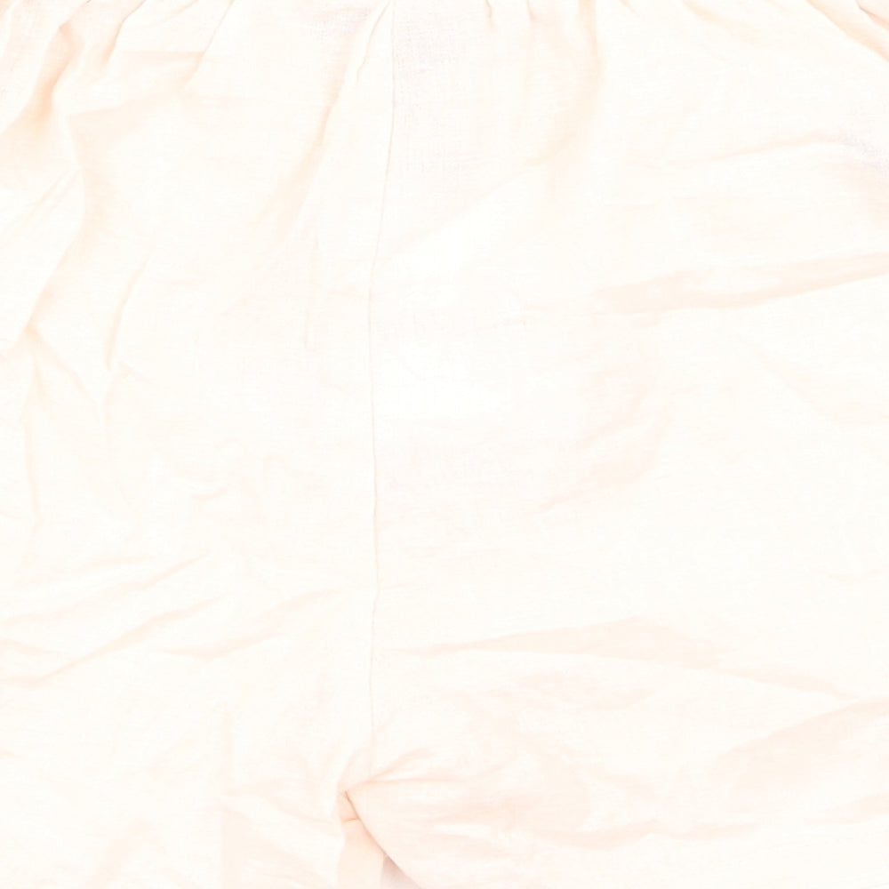 Missguided Womens Pink   Cut-Off Shorts Size 4 - Stretch waistband