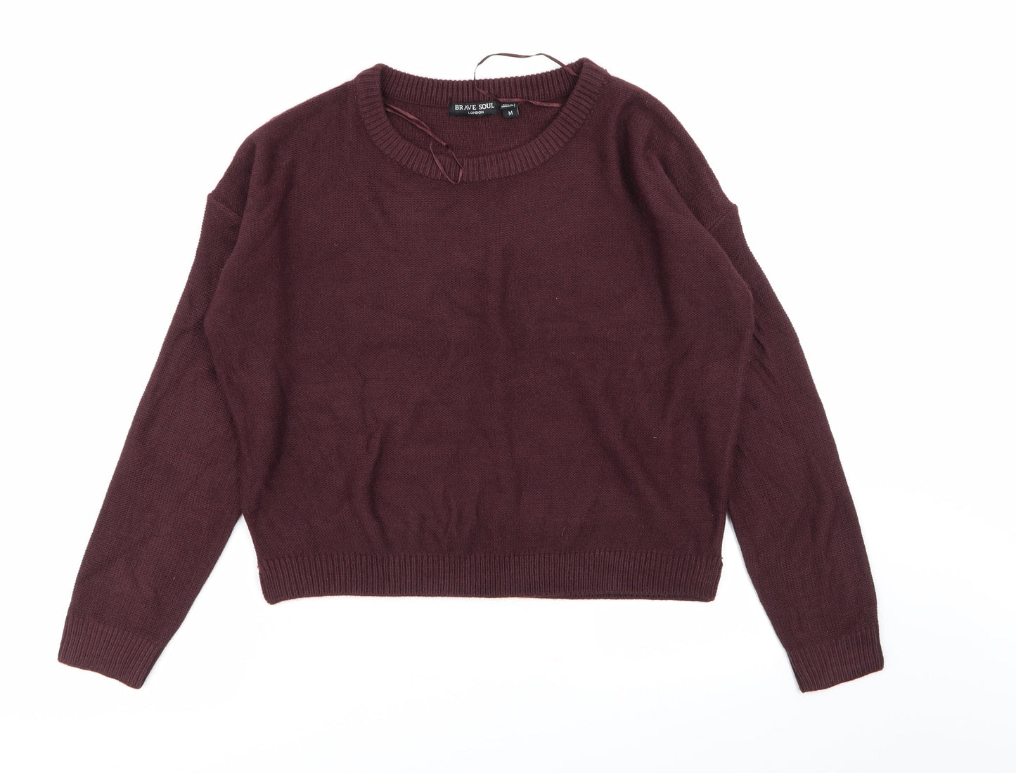 Womens UK Size M Brave Soul Brown Pullover Jumper