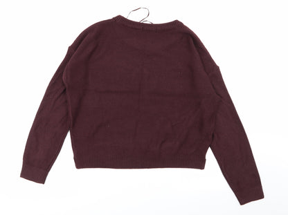 Womens UK Size M Brave Soul Brown Pullover Jumper