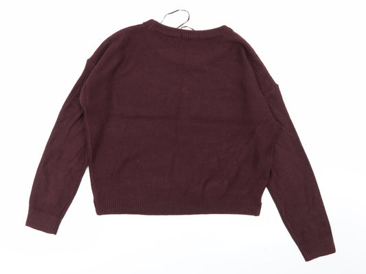 Womens UK Size M Brave Soul Brown Pullover Jumper