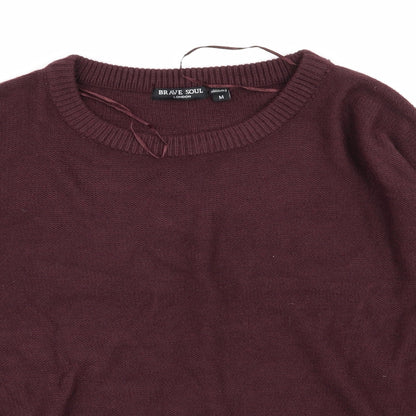 Womens UK Size M Brave Soul Brown Pullover Jumper