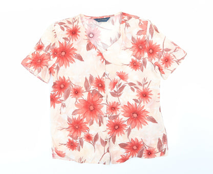 Womens UK Size 10 Debenhams Multicoloured Basic Button-Up