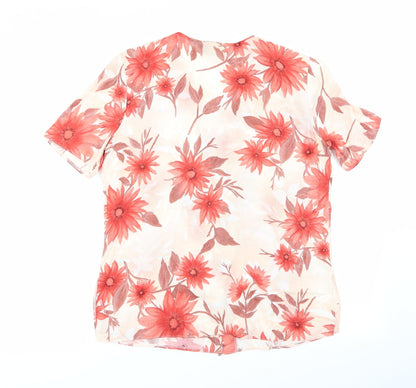Womens UK Size 10 Debenhams Multicoloured Basic Button-Up