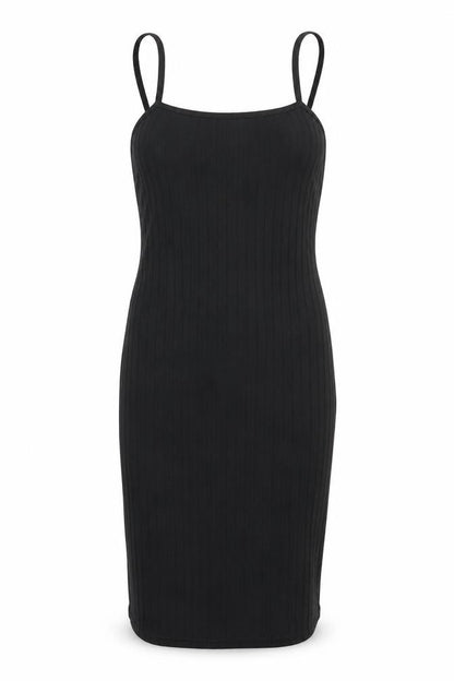 Front view of Nasty Gal women’s black fit & flare, size UK 4