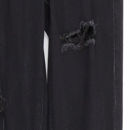 Topshop Womens Black   Skinny Jeans Size 25 in L32 in - RIPPED JEANS