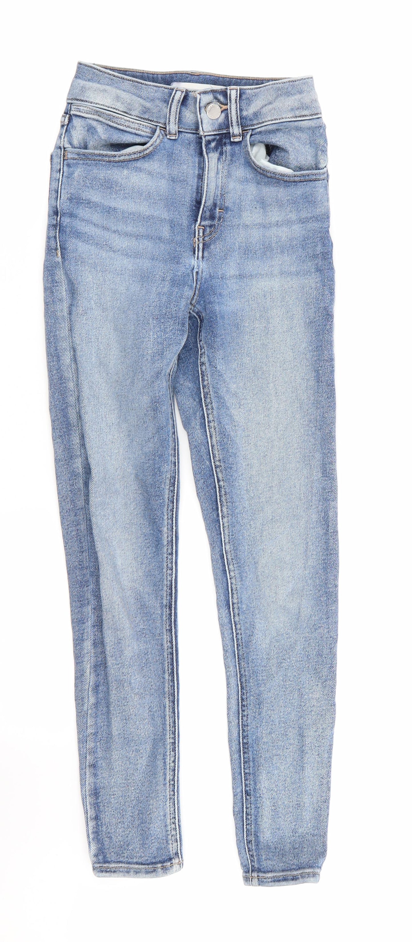 Topshop Womens Blue   Skinny Jeans Size 24 in L32 in
