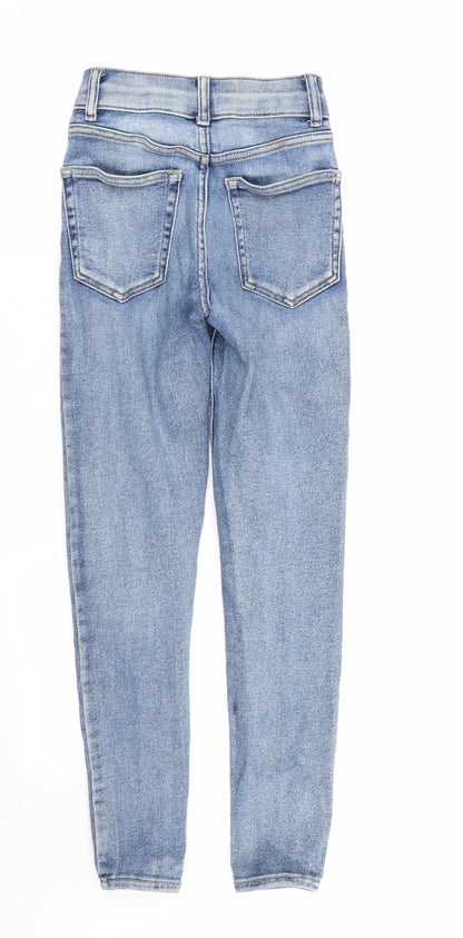 Topshop Womens Blue   Skinny Jeans Size 24 in L32 in