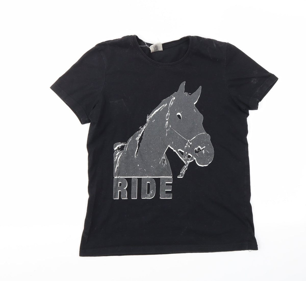 Additional front view of Stedman boys’ black geometric basic t-shirt, size M