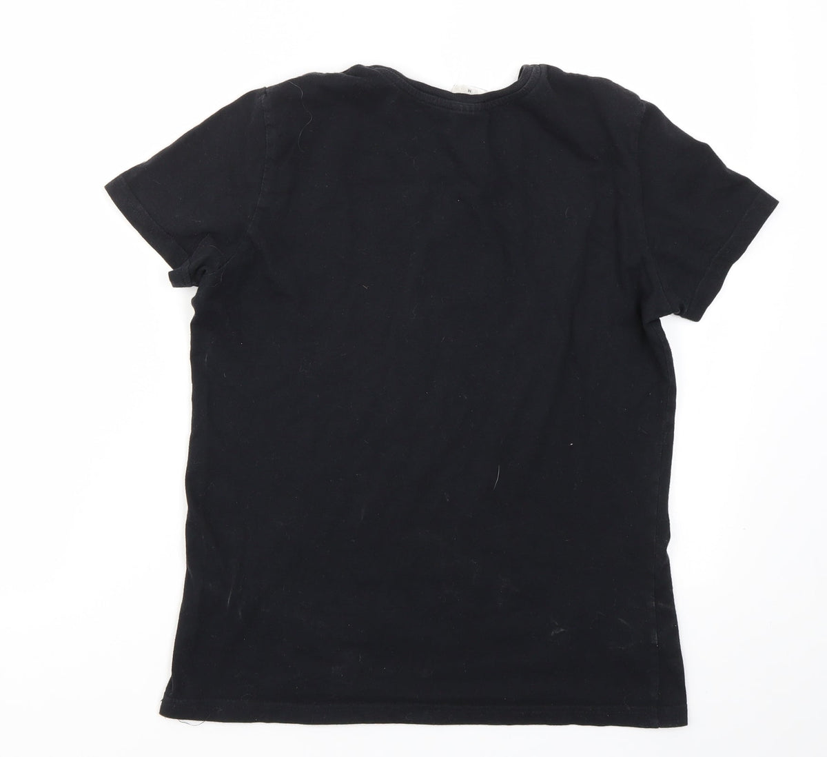 Back view of Stedman boys’ black geometric basic t-shirt, size M