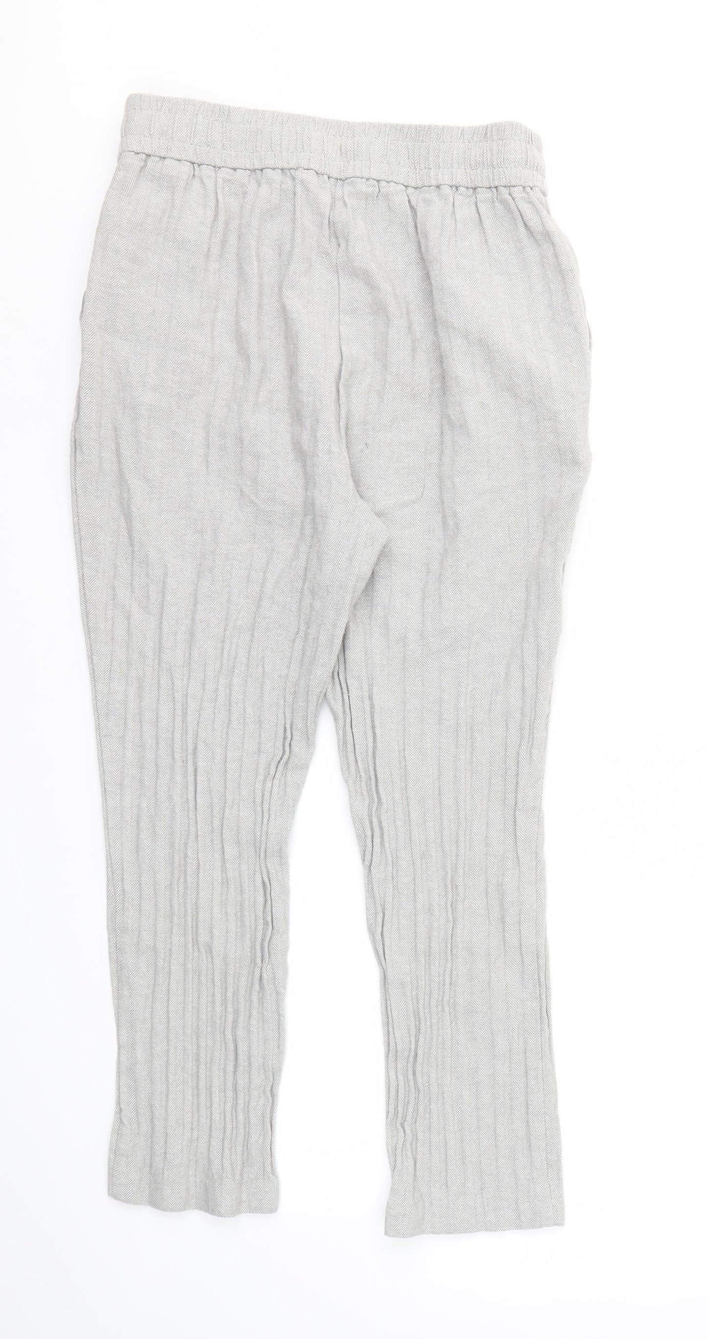 F&F Womens Grey   Capri Trousers Size 12 L24 in - STRECHY WAISTBAND