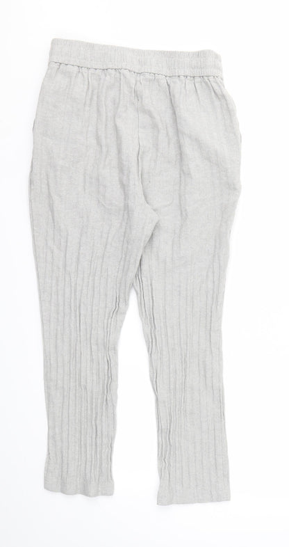 F&F Womens Grey   Capri Trousers Size 12 L24 in - STRECHY WAISTBAND