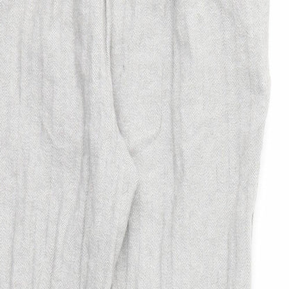 F&F Womens Grey   Capri Trousers Size 12 L24 in - STRECHY WAISTBAND