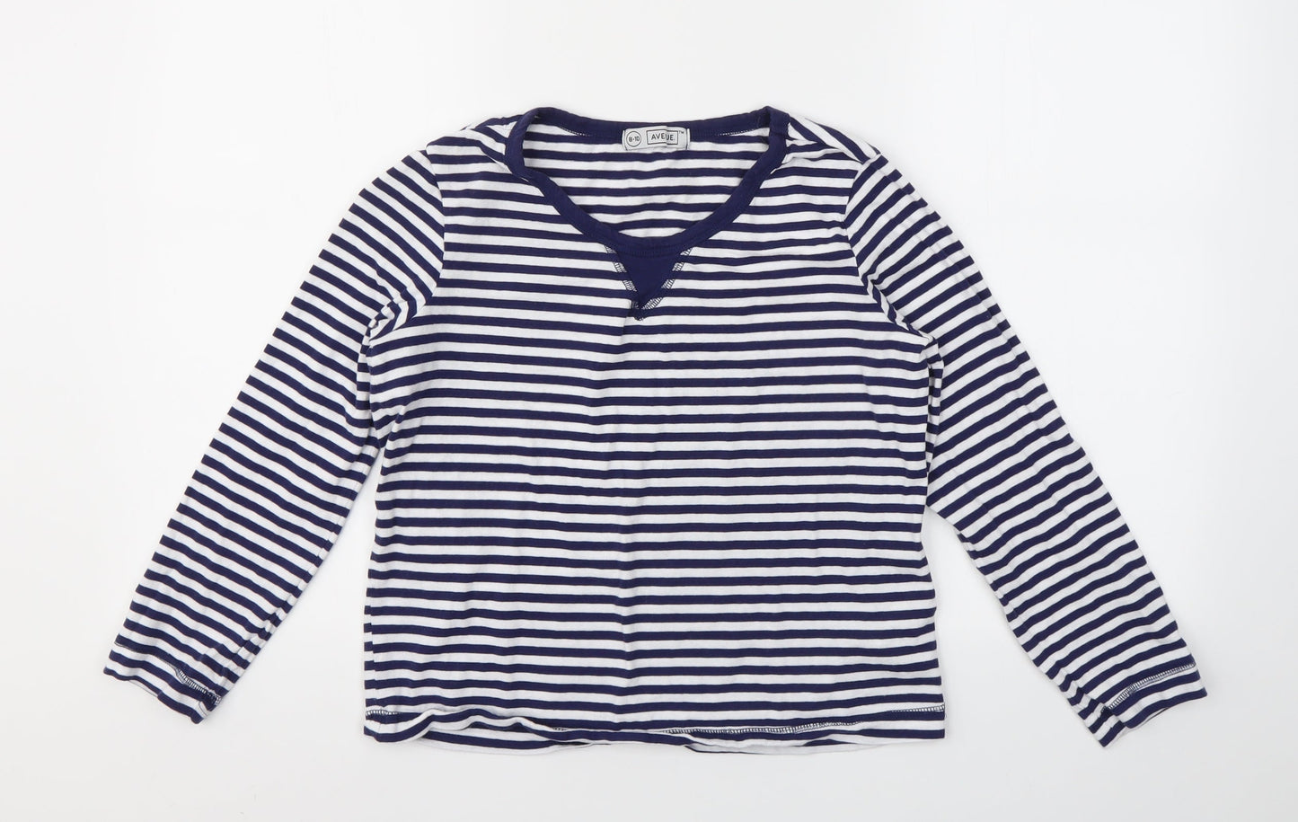 Avenue Womens Multicoloured Striped  Basic T-Shirt Size 8