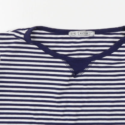 Avenue Womens Multicoloured Striped  Basic T-Shirt Size 8